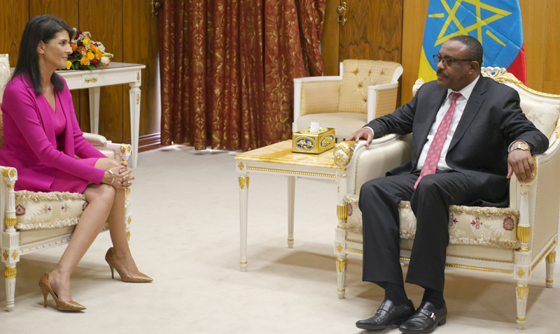 Nikki haley and Hailemariam Desalegn